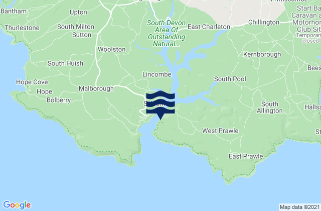 Mappa delle Getijden in Mill Bay Beach, United Kingdom