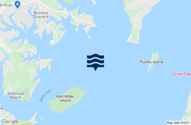 Mappa delle Getijden in Miller Island 1.5 miles ENE of, United States