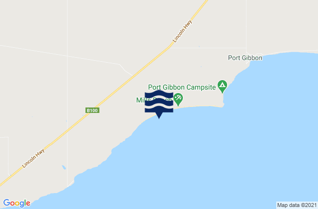 Mappa delle Getijden in Mills Beach, Australia