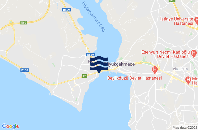 Mappa delle Getijden in Mimarsinan, Turkey