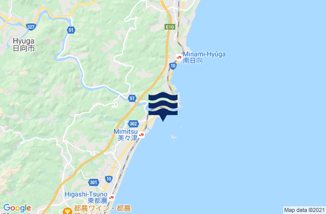 Mappa delle Getijden in Mimitsu, Japan