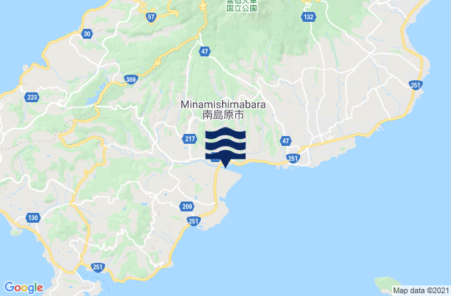 Mappa delle Getijden in Minamishimabara-shi, Japan