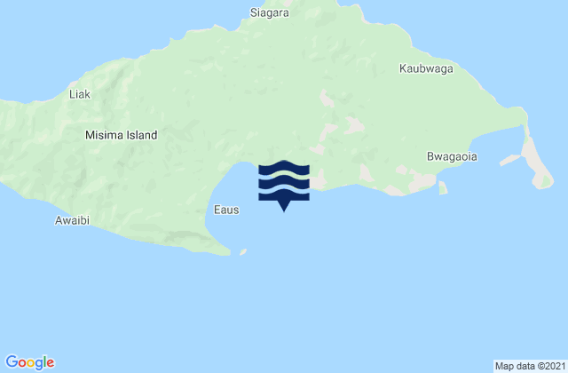 Mappa delle Getijden in Misima, Papua New Guinea