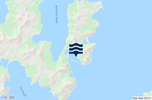 Mappa delle Getijden in Mist Harbor Nagai Island, United States
