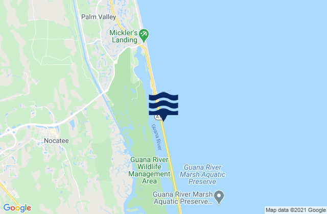 Mappa delle Getijden in Mitchell's Cove, United States