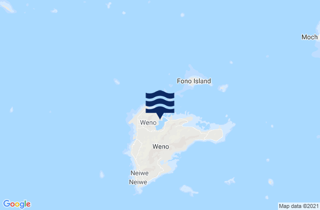 Mappa delle Getijden in Moen Island Truk Islands, Micronesia