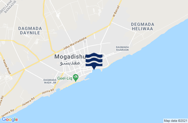 Mappa delle Getijden in Mogadishu, Somalia