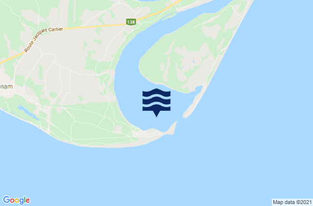 Mappa delle Getijden in Moisie Bay, Canada