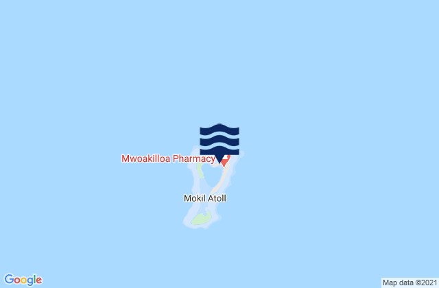 Mappa delle Getijden in Mokil, Micronesia