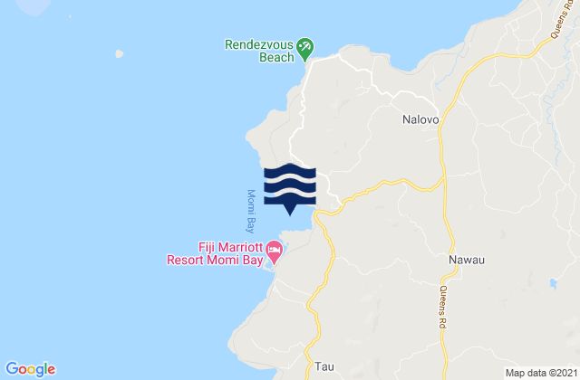 Mappa delle Getijden in Momi Bay, Fiji