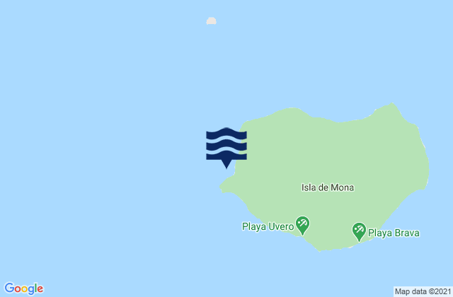 Mappa delle Getijden in Mona Island, Puerto Rico