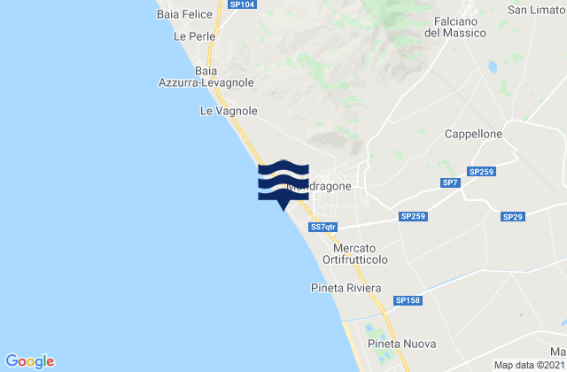 Mappa delle Getijden in Mondragone, Italy