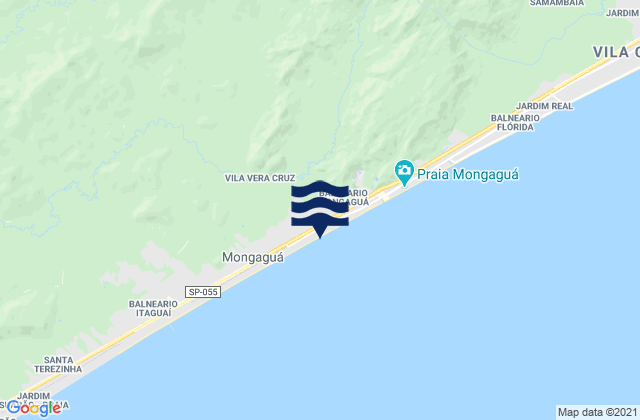 Mappa delle Getijden in Mongaguá, Brazil