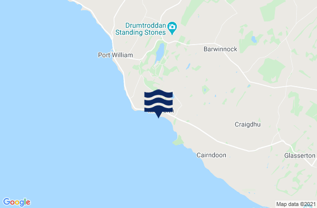 Mappa delle Getijden in Monreith Beach, United Kingdom