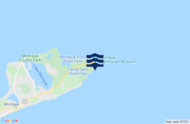 Mappa delle Getijden in Montauk Point - Turtles, United States