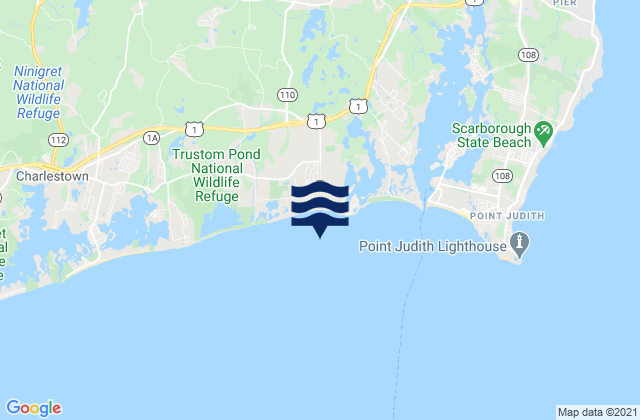 Mappa delle Getijden in Moonstone Beach, United States