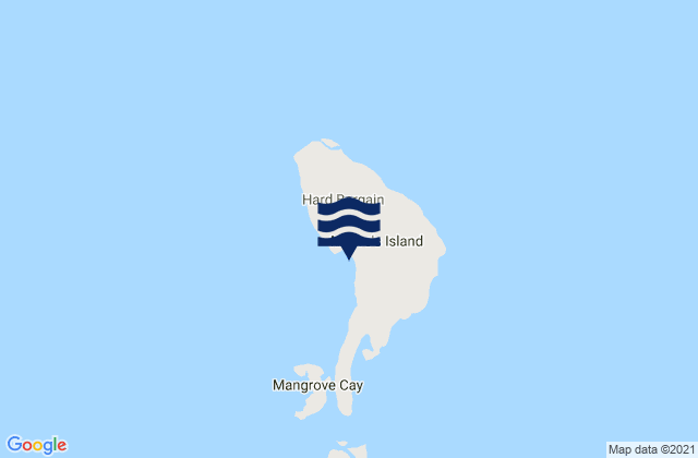 Mappa delle Getijden in Moore’s Island District, Bahamas