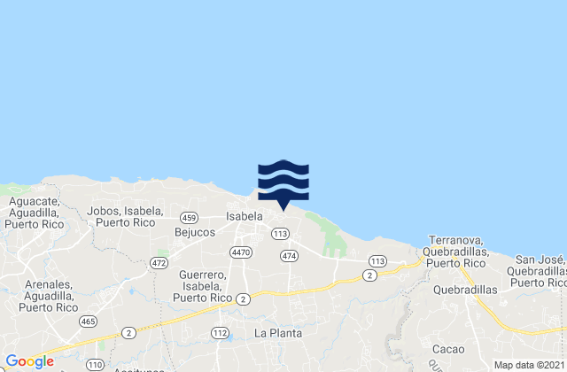 Mappa delle Getijden in Mora Barrio, Puerto Rico