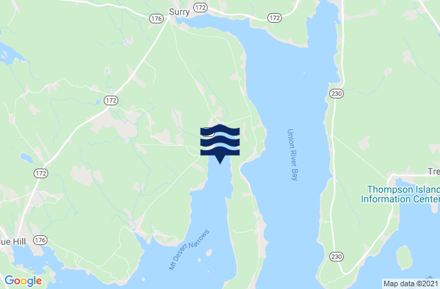 Mappa delle Getijden in Morgan Bay, United States