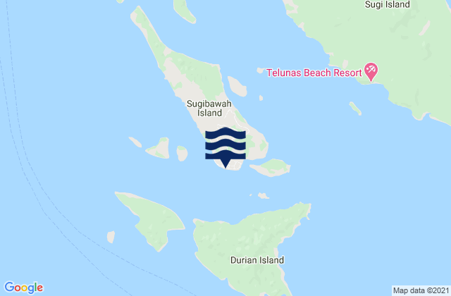 Mappa delle Getijden in Moro, Indonesia