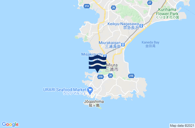 Mappa delle Getijden in Moroiso, Japan