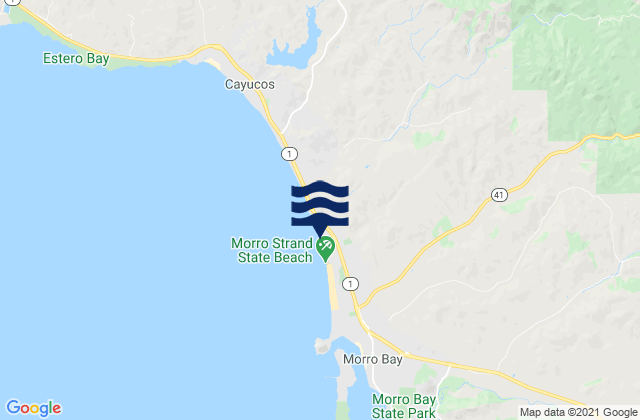 Mappa delle Getijden in Morro Beach, United States