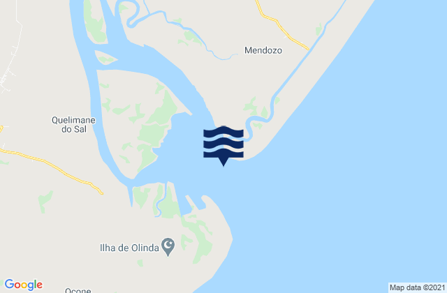 Mappa delle Getijden in Morrubone, Mozambique