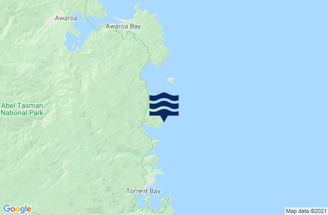 Mappa delle Getijden in Mosquito Bay, New Zealand