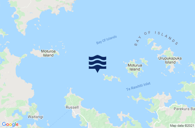 Mappa delle Getijden in Motuarohia Island (Roberton Island), New Zealand