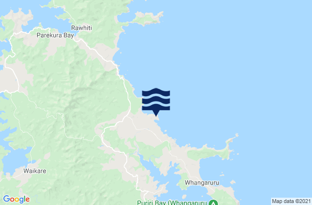 Mappa delle Getijden in Motukiore Island, New Zealand