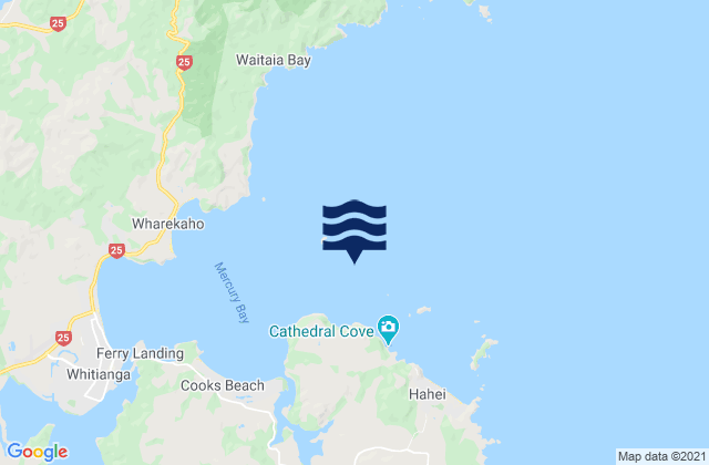 Mappa delle Getijden in Moturoa Island (Tower Rock), New Zealand