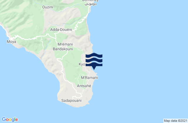 Mappa delle Getijden in Mramani, Comoros