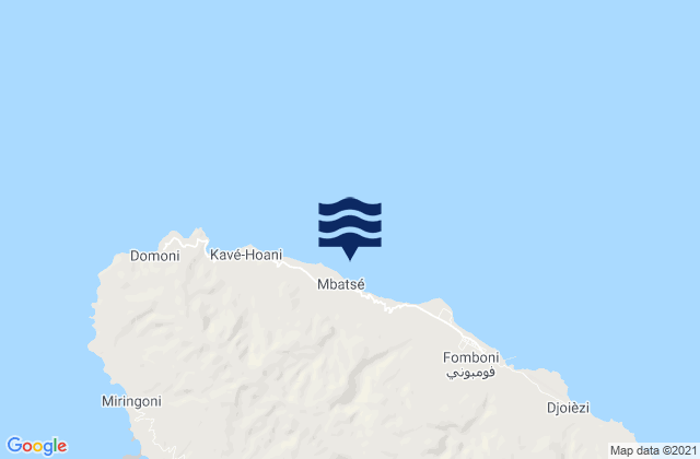 Mappa delle Getijden in Mtakoudja, Comoros