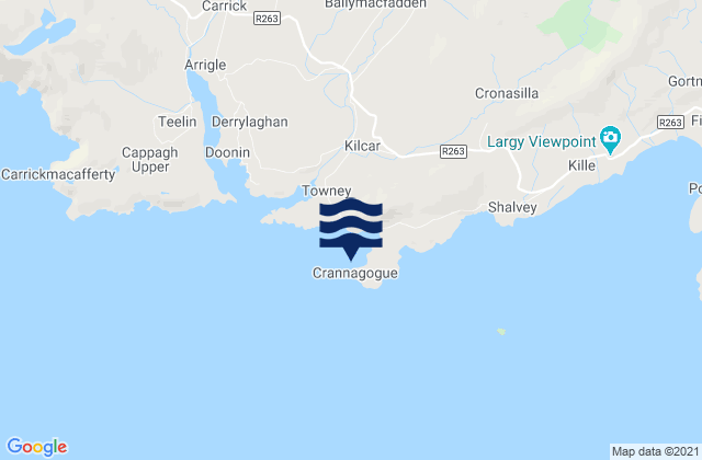 Mappa delle Getijden in Muckros Head, Ireland