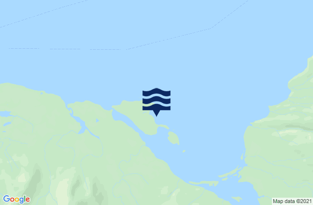 Mappa delle Getijden in Mud Bay (Goose Island), United States