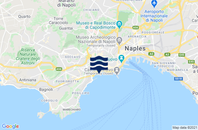Mappa delle Getijden in Mugnano di Napoli, Italy