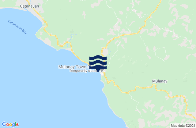 Mappa delle Getijden in Mulanay, Philippines