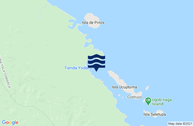 Mappa delle Getijden in Mulatupo, Panama