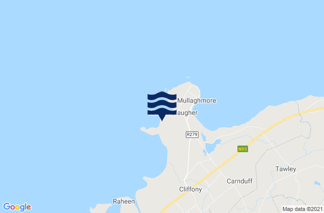 Mappa delle Getijden in Mullaghmore Head, Ireland
