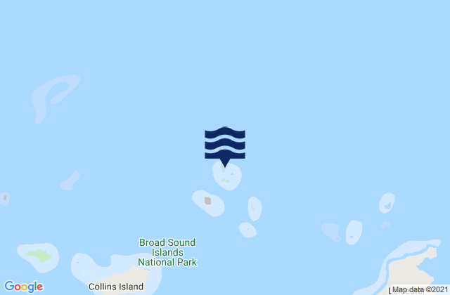 Mappa delle Getijden in Mumford Island, Australia