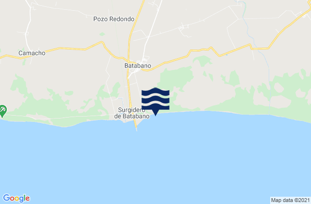 Mappa delle Getijden in Municipio de Batabanó, Cuba