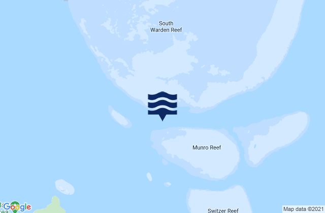 Mappa delle Getijden in Munro Reef, Australia