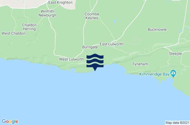 Mappa delle Getijden in Mupe Bay, United Kingdom