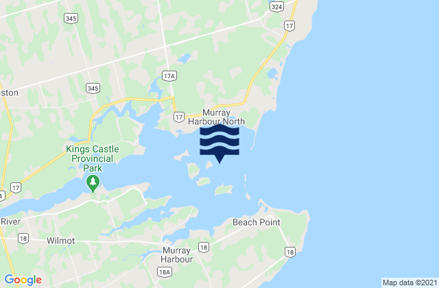 Mappa delle Getijden in Murray Harbour, Canada