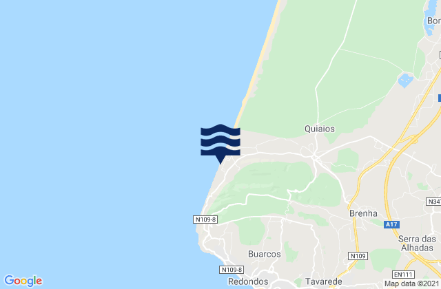 Mappa delle Getijden in Murtinheira, Portugal