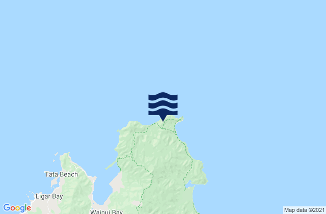 Mappa delle Getijden in Mutton Cove, New Zealand