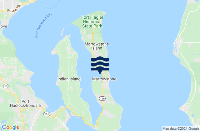 Mappa delle Getijden in Mystery Bay (Marrowstone Island), United States