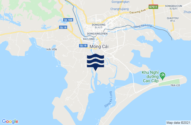Mappa delle Getijden in Móng Cái, Vietnam