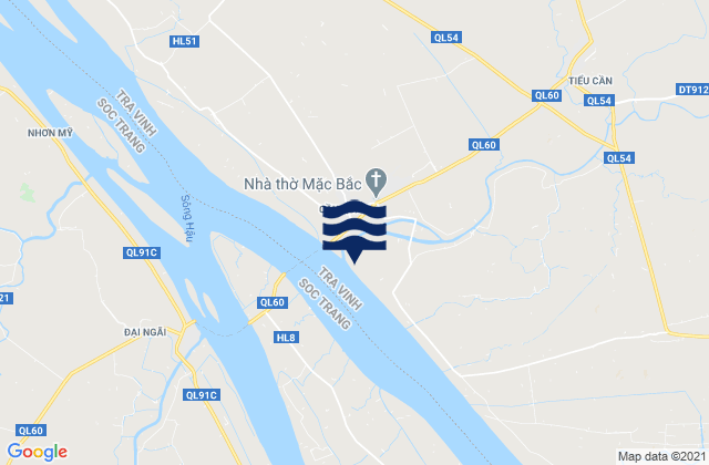 Mappa delle Getijden in Mặc Bắc, Vietnam
