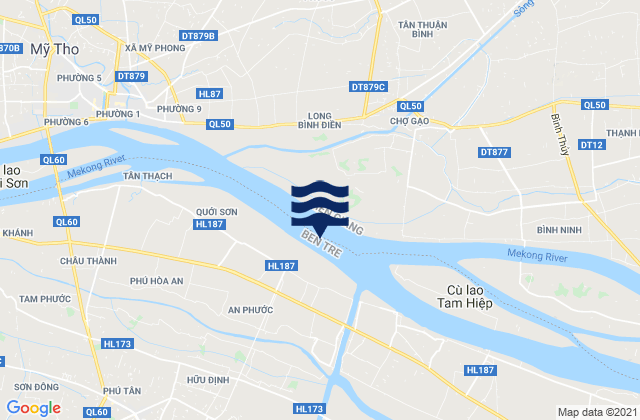 Mappa delle Getijden in Mỹ Tho, Vietnam